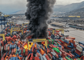 Fire breaks out at Türkiye’s Iskenederun Port following devastating earthquake
