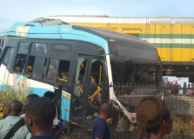 Two dead, several injured as train rams into Lagos govt staff bus