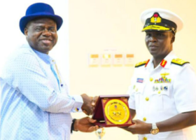 Governor Diri seeks partnership with navy to end crude oil theft