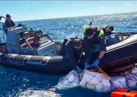 Police seize two tons of cocaine floating off Sicily