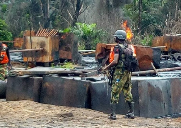 Troops destroy 38 refineries, arrest suspected oil thieves