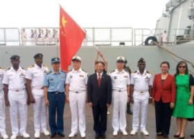 Three Chinese warships arrive Nigeria with soldiers