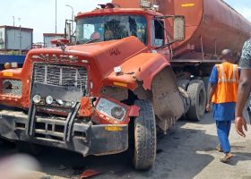 Motor boy injured as trucks collide inside Apapa port