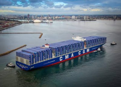 CMA CGM ship loses 44 containers off South Africa