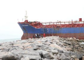 Cargo Vessel Wrecks Multi-Billion Naira Groyne at Lagos Waterfront