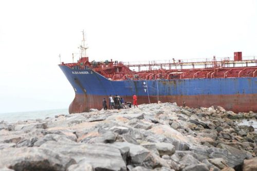 Cargo Vessel Wrecks Multi-Billion Naira Groyne at Lagos Waterfront  