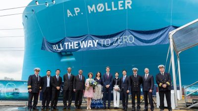 Maersk Names Latest Methanol-Powered Vessel ‘A.P. Møller’ in Singapore