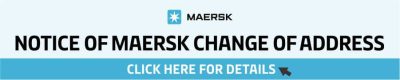 Maersk Change of Address top strip advert