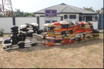 Nigerian Navy Seizes 126 Bags of Smuggled Rice, Hands Over Suspects to Customs