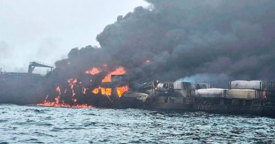 Crew Member Missing After Tanker and Cargo Ship Collision Sparks Fire in North Sea