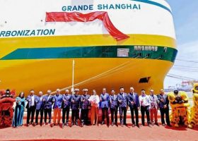 Grimaldi Group Holds Naming Ceremony for New Car Carrier in China  