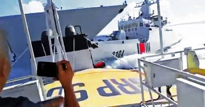China rams own warship while chasing Philippine vessel