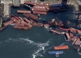Over 50 Containers Fall Overboard at Port of Long Beach