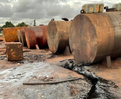 Nigerian Navy Dismantles Six Illegal Refining Sites in Delta State