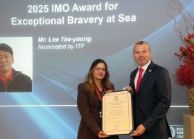 IMO Honours South Korean First Mate with Exceptional Bravery at Sea Award
