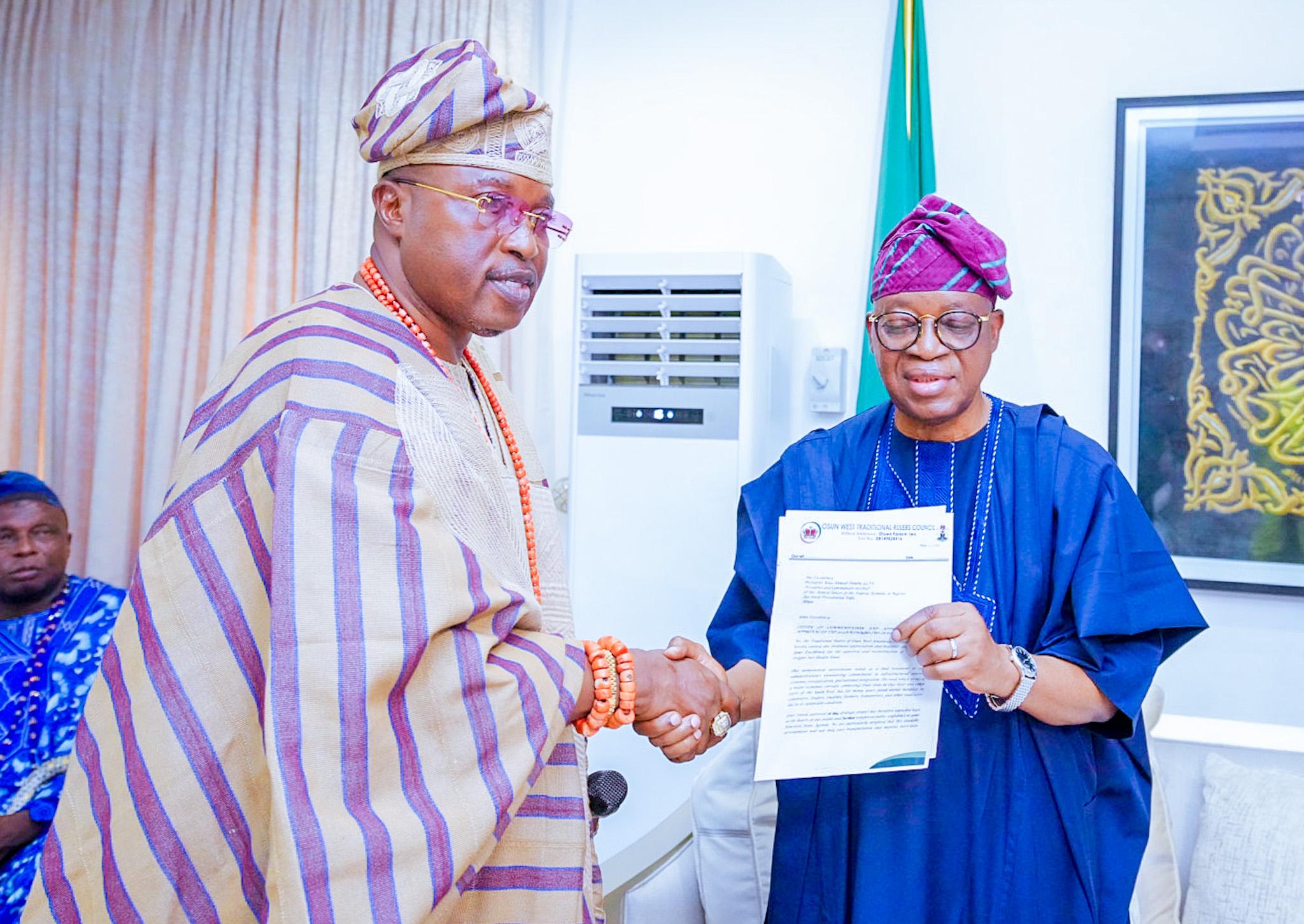 Osun Monarchs Praise Tinubu, Oyetola