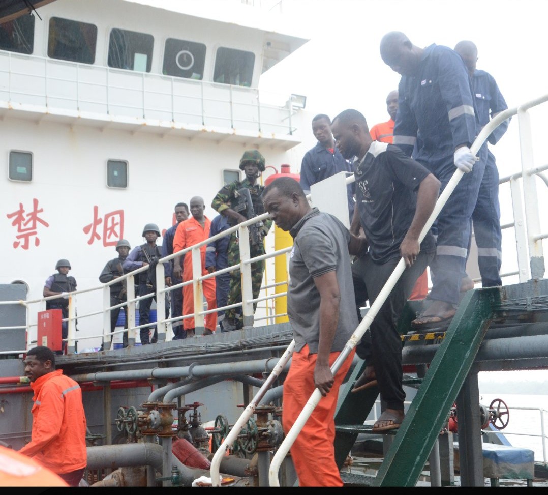 Navy Seizes Vessel Siphoning Crude Oils