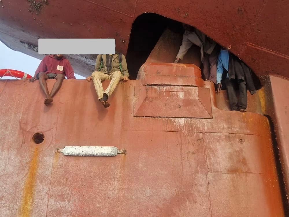 Navy Nabs Five Stowaways