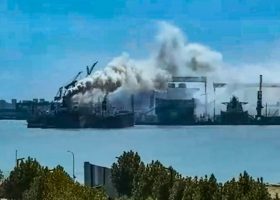 Fire Kills 25 Aboard Cargo Ship