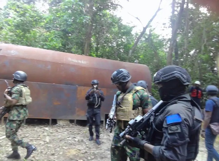 Navy Destroys Illegal Refinery in Rivers